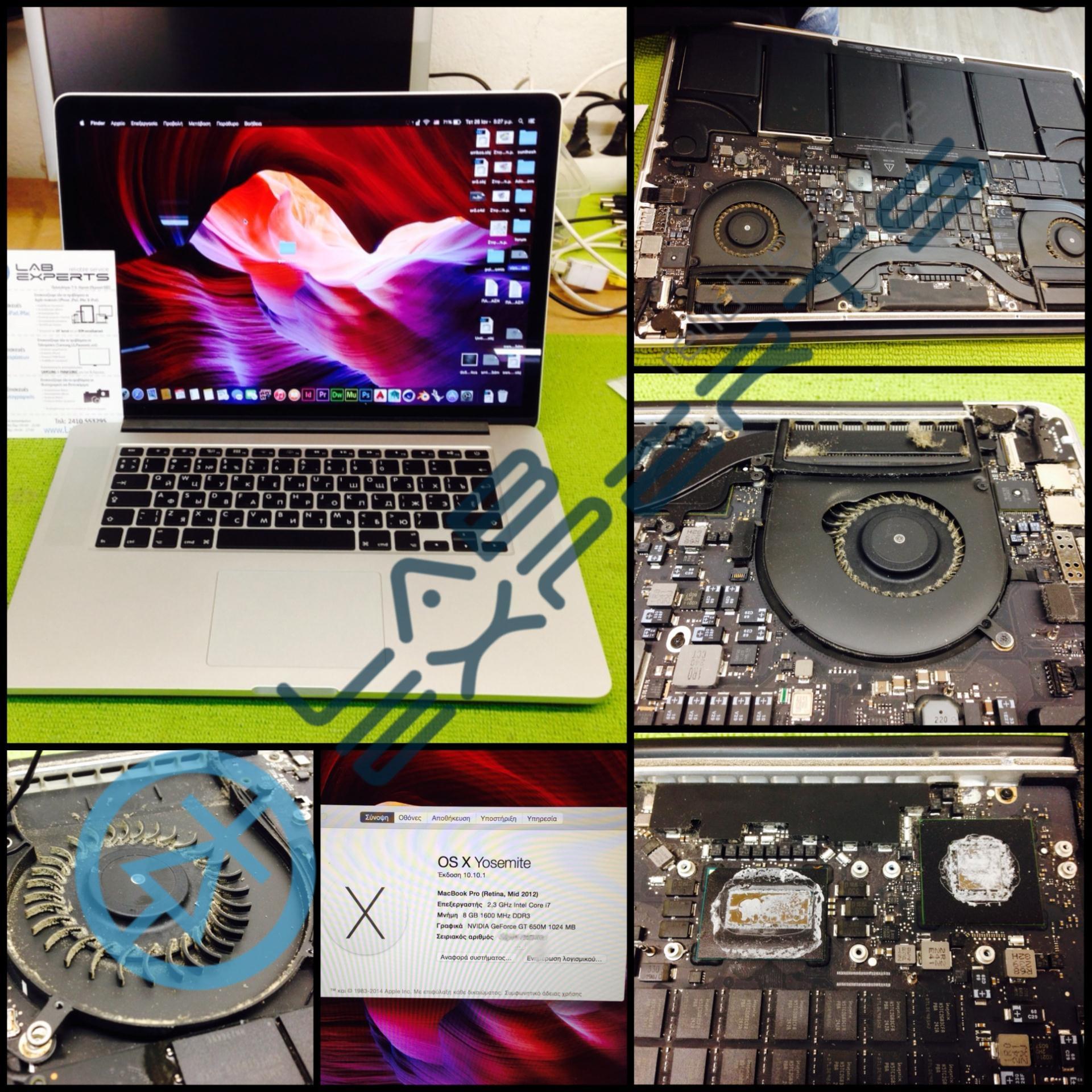Καθαρισμός σε MacBook Pro A1398 (EMC 2512)