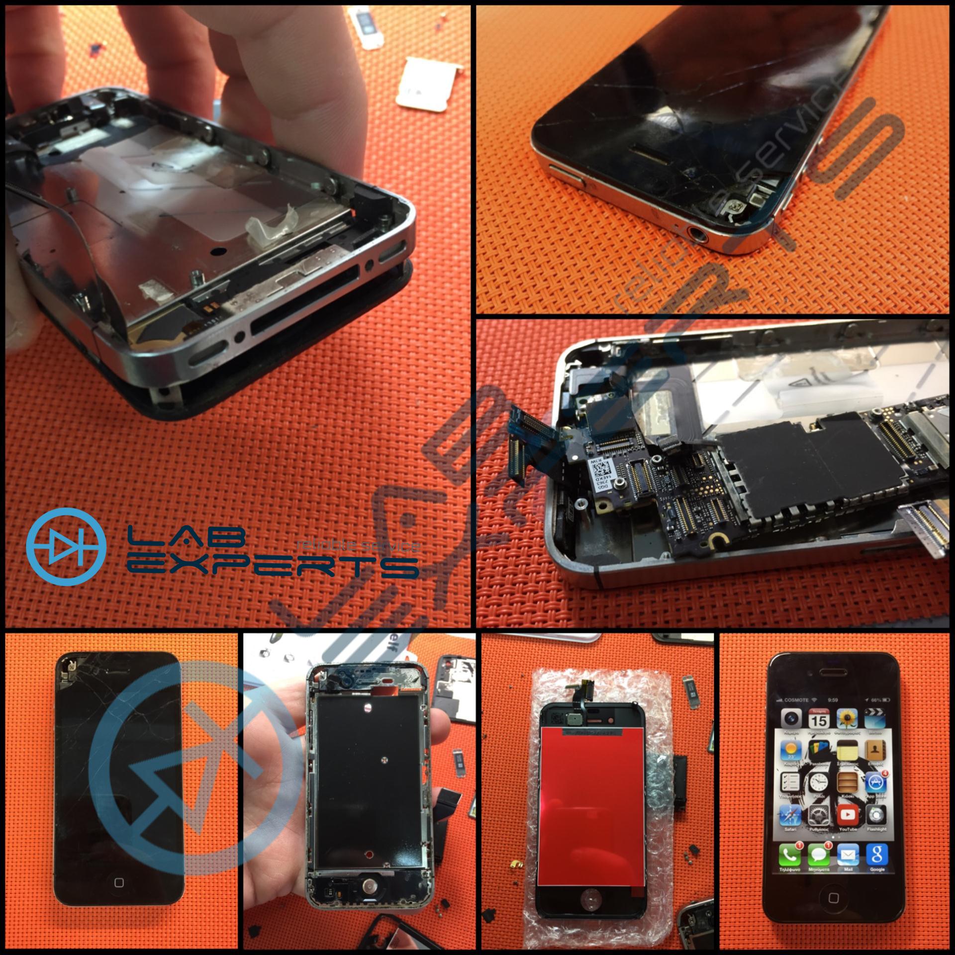 Επισκευή σπασμένης οθόνης σε iPhone 4