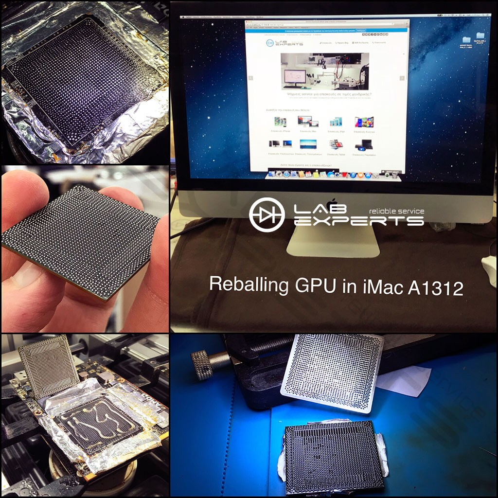 Επισκευή κάρτας γραφικών σε iMac A1312 - Reballing