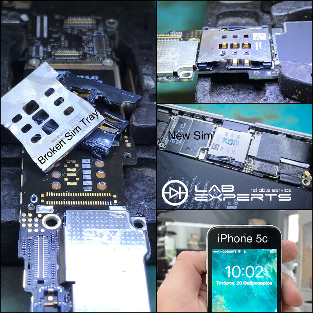 Επισκευή βάσης SIM σε iPhone 5c